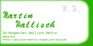 martin wallisch business card